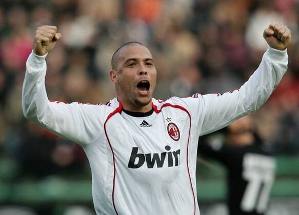 Ronaldo (AC Mailand) - Torjubel -  Fußball Herren Serie A 2006 2007, 1. Italienische Liga, Milan Porträt Siena Freude, Begeisterung, Fußball Herren Serie A 2006 2007, 1. Italienische Liga, Milan Porträt Siena Freude, Begeisterung,