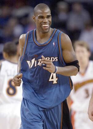 Antawn Jamison (Washington Wizards) gut gelaunt - (Icon9415650) Basketball Herren NBA 2005 2006, Washington Wizards Einzelbild Oakland Freude, Basketball Herren NBA 2005 2006, Washington Wizards Einzelbild Oakland Freude, EDITORIAL USE ONLY