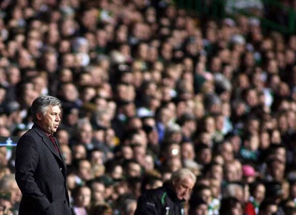 Trainer Carlo Ancelotti (AC Mailand) -  Fußball EC 1 Herren Champions League 2006 2007, Milan Einzelbild Glasgow Fußball EC 1 Herren Champions League 2006 2007, Milan Einzelbild Glasgow