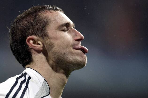 Ivan Helguera (Real Madrid) - Torjubel Fußball EC 1 Herren Champions League 2006 2007, Real Madrid CF Porträt Madrid Freude, Fußball EC 1 Herren Champions League 2006 2007, Real Madrid CF Porträt Madrid Freude,