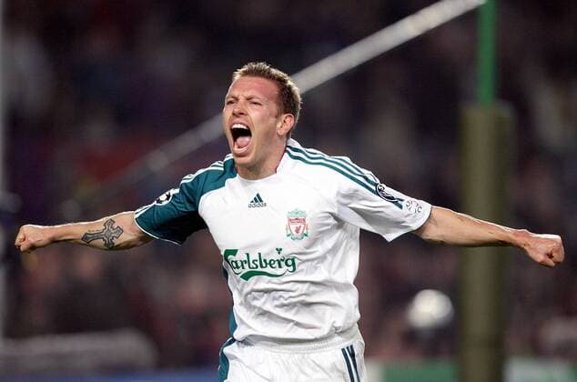 Craig Bellamy (FC Liverpool) - Torjubel -  Fußball EC 1 Herren Champions League 2006 2007, FC Liverpool Einzelbild Barcelona Freude, Begeisterung, Fußball EC 1 Herren Champions League 2006 2007, FC Liverpool Einzelbild Barcelona Freude, Begeisterung,