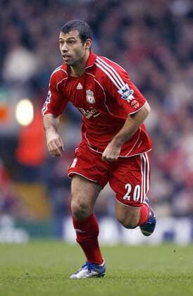 Javier Mascherano (Liverpool) - EDITORIAL USE ONLY. No use with unauthorised audio, video, data, fixture lists, club league logos or live services. Online in-match use limited to 120 images, no video emulation. No use in betting, games or single club league player publications. Fußball Herren English Premier League 2006 2007, 1. Englische Liga, FC Liverpool Einzelbild Liverpool Dynamik, Fußball Herren English Premier League 2006 2007, 1. Englische Liga, FC Liverpool Einzelbild Liverpool Dynamik,