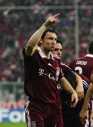 Mark van Bommel (Bayern) - Torjubel Fußball EC 1 Herren Champions League 2006 2007, FC Bayern München Einzelbild Achtelfinale München Fußball EC 1 Herren Champions League 2006 2007, FC Bayern München Einzelbild Achtelfinale München
