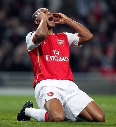Julio Baptista (Arsenal) verzweifelt Fußball EC 1 Herren Champions League 2006 2007, Arsenal FC London, Achtelfinale Einzelbild London Enttäuschung, Fußball EC 1 Herren Champions League 2006 2007, Arsenal FC London, Achtelfinale Einzelbild London Enttäuschung,