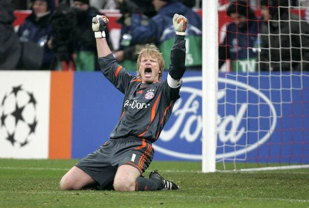 Torwart Oliver Kahn (Bayern) - Schlussjubel Fußball EC 1 Herren Champions League 2006 2007, FC Bayern München Einzelbild München Begeisterung, Freude, Fußball EC 1 Herren Champions League 2006 2007, FC Bayern München Einzelbild München Begeisterung, Freude,