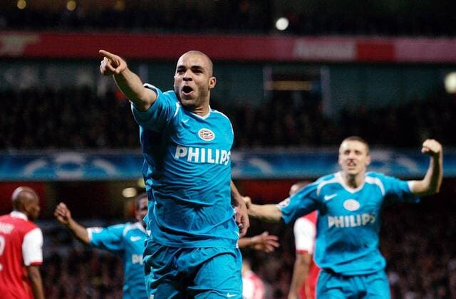 Alex (Eindhoven) - Torjubel -  Fußball EC 1 Herren Champions League 2006 2007, PSV Eindhoven, Achtelfinale Gruppe London Freude, Fußball EC 1 Herren Champions League 2006 2007, PSV Eindhoven, Achtelfinale Gruppe London Freude,