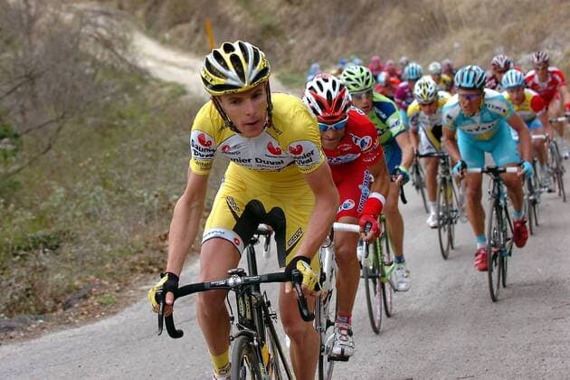 Riccardo Ricco (Italien Saunier Duval Prodir, vorn) -  Radsport Herren 42. Tirreno Adriatico 2007, ProTour, Straßenradsport, Straße, Rad Gruppe Radsport Herren 42. Tirreno Adriatico 2007, ProTour, Straßenradsport, Straße, Rad Gruppe