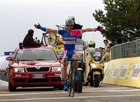 Matteo Bono (Italien Lampre) gewinnt die sechste Etappe der 42. Tirreno Adriatico 2007 - Radsport Herren 42. Tirreno Adriatico 2007, ProTour, Straßenradsport, Straße, Rad Einzelbild Begeisterung, Freude, Radsport Herren 42. Tirreno Adriatico 2007, ProTour, Straßenradsport, Straße, Rad Einzelbild Begeisterung, Freude,
