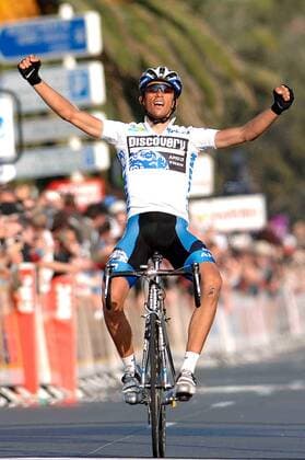 Alberto Contador (Spanien Discovery Channel) - Gewinner der 7. Etappe und der Gesamtwertung bei Paris Nizza 2007 -  Radsport Herren Paris Nizza 2007, ProTour, Straßenradsport, Straße, Rad Einzelbild 7. Etappe: Nice - Nice Freude, Radsport Herren Paris Nizza 2007, ProTour, Straßenradsport, Straße, Rad Einzelbild 7. Etappe: Nice - Nice Freude,
