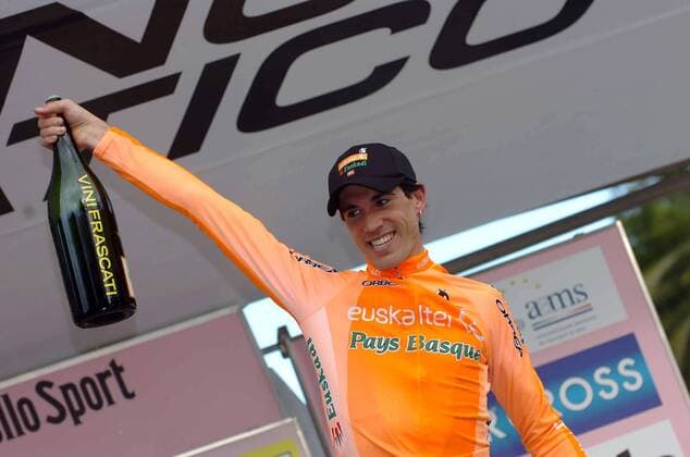 Koldo Fernandez de Larrea (Spanien Euskaltel Euskadi) gewinnt die 7. Etappe der 42. Tirreno Adriatico 2007 - Radsport Herren 42. Tirreno Adriatico 2007, ProTour, Straßenradsport, Straße, Rad Einzelbild Aufschrift, Schriftzug, Wirtschaft Begeisterung, Freude, Radsport Herren 42. Tirreno Adriatico 2007, ProTour, Straßenradsport, Straße, Rad Einzelbild Aufschrift, Schriftzug, Wirtschaft Begeisterung, Freude,