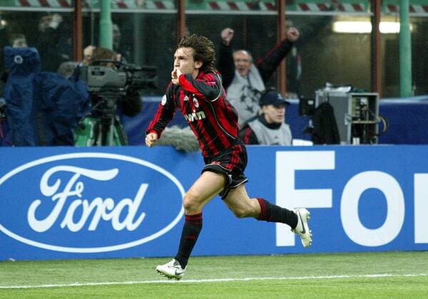 Andrea Pirlo (AC Mailand) - Torjubel - Fußball EC 1 Herren Champions League 2006 2007, AC Mailand, Milan Einzelbild Mailand Freude, Fußball EC 1 Herren Champions League 2006 2007, AC Mailand, Milan Einzelbild Mailand Freude,