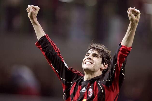 Kaka (AC Mailand) - Torjubel Fußball EC 1 Herren Champions League 2006 2007, Milan Einzelbild Mailand Freude, Begeisterung Fußball EC 1 Herren Champions League 2006 2007, Milan Einzelbild Mailand Freude, Begeisterung