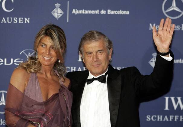 Motorradlegende Giacomo Agostini (Italien) in weiblicher Begleitung bei den Laureus Sports Awards 2007 Motorsport Herren Laureus World Sports Awards 2007, Sportoscar, Gala, Sportgala, Wahl, Sportlerwahl, Preisverleihung Gruppe Barcelona Motorsport Herren Laureus World Sports Awards 2007, Sportoscar, Gala, Sportgala, Wahl, Sportlerwahl, Preisverleihung Gruppe Barcelona