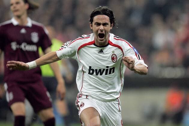 Filippo Inzaghi (AC Mailand) - Torjubel Fußball EC 1 Herren Champions League 2006 2007, FC Bayern München - Milan 0:2 Einzelbild München Freude, Begeisterung, Fußball EC 1 Herren Champions League 2006 2007, FC Bayern München - Milan 0:2 Einzelbild München Freude, Begeisterung,