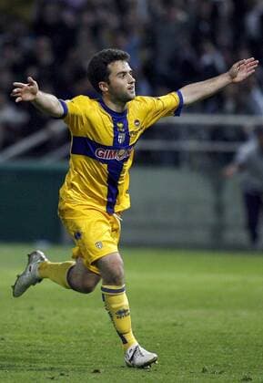 Giuseppe Rossi (Parma) - Torjubel -  Fußball Herren Serie A 2006 2007, 1. Italienische Liga, FC Parma, AC Einzelbild Parma Freude, Fußball Herren Serie A 2006 2007, 1. Italienische Liga, FC Parma, AC Einzelbild Parma Freude,