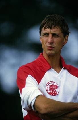 Trainer Johan Cruyff (Ajax Amsterdam) - Fußball Herren Eredivisie 1986 1987, Ehrendivision, 1. Niederländische Holländische Liga, Ajax Amsterdam Einzelbild Aufnahmedatum geschätzt Amsterdam Fußball Herren Eredivisie 1986 1987, Ehrendivision, 1. Niederländische Holländische Liga, Ajax Amsterdam Einzelbild Aufnahmedatum geschätzt Amsterdam