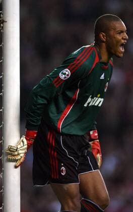 Torwart Dida (AC Mailand) gibt lautstark Anweisungen -  Fußball EC 1 Herren Champions League 2006 2007, AC Mailand, Milan, Halbfinale Einzelbild Manchester Fußball EC 1 Herren Champions League 2006 2007, AC Mailand, Milan, Halbfinale Einzelbild Manchester