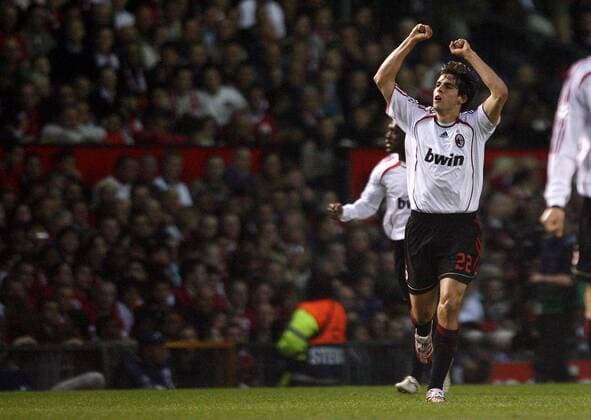 Kaka (AC Mailand) - Torjubel -  Fußball EC 1 Herren Champions League 2006 2007, AC Mailand, Milan, Halbfinale Einzelbild Manchester Freude, Fußball EC 1 Herren Champions League 2006 2007, AC Mailand, Milan, Halbfinale Einzelbild Manchester Freude,
