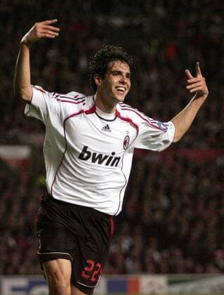 Kaka (AC Mailand) - Torjubel -  Fußball EC 1 Herren Champions League 2006 2007, AC Mailand, Milan Einzelbild Manchester Freude, Fußball EC 1 Herren Champions League 2006 2007, AC Mailand, Milan Einzelbild Manchester Freude,