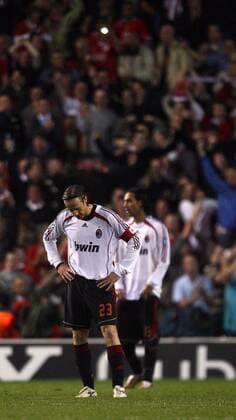 Massimo Ambrosini (AC Mailand) enttäuscht -  Fußball EC 1 Herren Champions League 2006 2007, Halbfinale, AC Mailand, Milan Einzelbild Manchester Enttäuschung, Fußball EC 1 Herren Champions League 2006 2007, Halbfinale, AC Mailand, Milan Einzelbild Manchester Enttäuschung,
