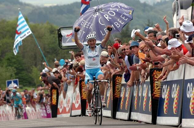 Davide Rebellin (Italien Gerolsteiner) gewinnt den Wallonischen Pfeil 2007 - Radsport Herren Fleche Wallonne 2007, Wallonischer Pfeil, ProTour, Straßenradsport, Straße, Rad, Totale Charleroi - Huy Freude, Radsport Herren Fleche Wallonne 2007, Wallonischer Pfeil, ProTour, Straßenradsport, Straße, Rad, Totale Charleroi - Huy Freude,