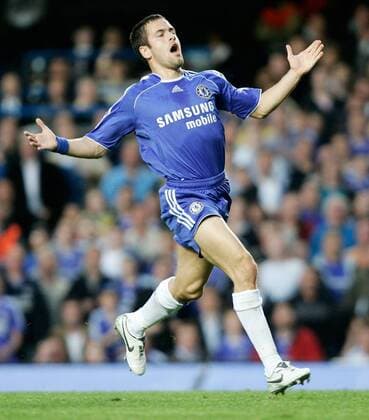 Joe Cole (Chelsea) - Torjubel -  Fußball EC 1 Herren Champions League 2007, Chelsea FC London, Halbfinale, Einzelbild London Freude, Fußball EC 1 Herren Champions League 2007, Chelsea FC London, Halbfinale, Einzelbild London Freude,