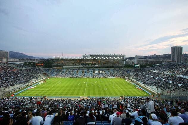 Fußball, Stadiongeschichte Olympique Marseille Stade Velodrome, Heimspielstätte von Olympique de Marseille -  (pan20043) Fußball Herren Ligue 1 2006 2007, 1. Französische Liga Totale Stade Velodrome Marseille Fußball Herren Ligue 1 2006 2007, 1. Französische Liga Totale Stade Velodrome Marseille  