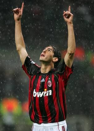 Kaka (AC Mailand) - Torjubel -  Fußball EC 1 Herren Champions League 2006 2007, Halbfinale Milan, Vdig Einzelbild Mailand Unterwerfung, Freude, Fußball EC 1 Herren Champions League 2006 2007, Halbfinale Milan, Vdig Einzelbild Mailand Unterwerfung, Freude,