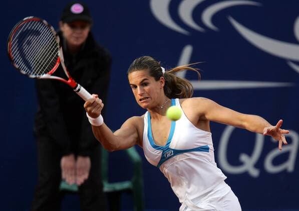 Amelie Mauresmo (Frankreich) Tennis Damen Qatar Telecom German Open 2007, WTA Tour Einzelbild Berlin Dynamik, Tennis Damen Qatar Telecom German Open 2007, WTA Tour Einzelbild Berlin Dynamik,