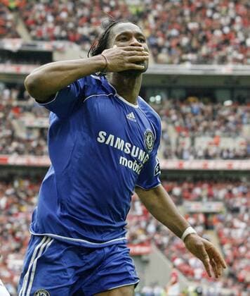 Didier Drogba (Chelsea) - Torjubel - EDITORIAL USE ONLY. No use with unauthorised audio, video, data, fixture lists, club league logos or live services. Online in-match use limited to 120 images, no video emulation. No use in betting, games or single club league player publications. Fußball Herren English FA Cup 2006 2007, Englischer Pokal, Pokalspiel, Finale, Endspiel, Pokalfinale, Pokalendspiel Einzelbild London Freude, Fußball Herren English FA Cup 2006 2007, Englischer Pokal, Pokalspiel, Finale, Endspiel, Pokalfinale, Pokalendspiel Einzelbild London Freude,