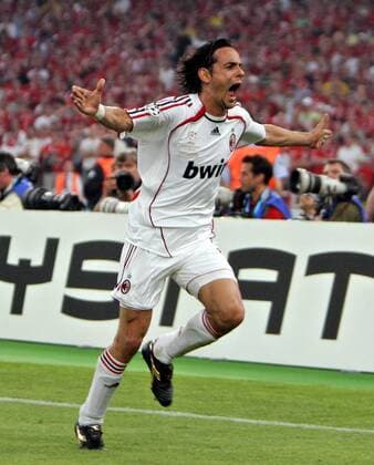 Filippo Inzaghi (AC Mailand) - Torjubel Fußball EC 1 Herren Champions League 2006 2007, Finale, Endspiel, Milan Einzelbild Athen Freude, Begeisterung, Fußball EC 1 Herren Champions League 2006 2007, Finale, Endspiel, Milan Einzelbild Athen Freude, Begeisterung,