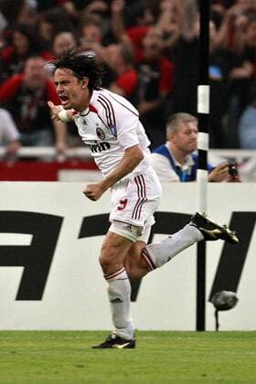 Filippo Inzaghi (AC Mailand) - Torjubel Fußball EC 1 Herren Champions League 2006 2007, Finale, Endspiel, AC Mailand, Milan Einzelbild Athen Freude, Fußball EC 1 Herren Champions League 2006 2007, Finale, Endspiel, AC Mailand, Milan Einzelbild Athen Freude,