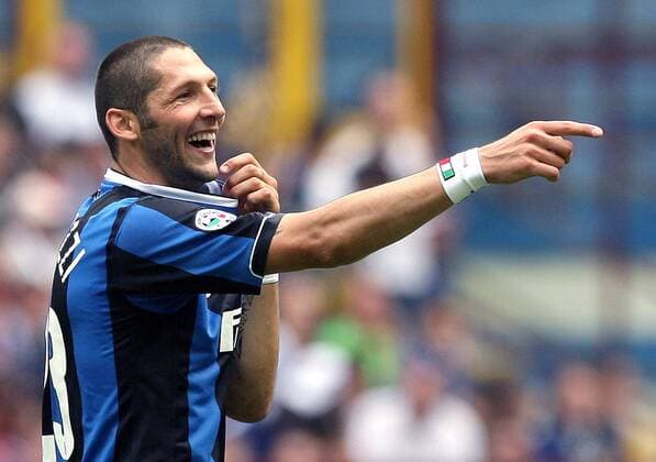 Marco Materazzi (Inter Mailand) zufrieden -  Fußball Herren Serie A 2006 2007, 1. Italienische Liga, FC Internazionale Mailand Einzelbild Mailand Freude, Fußball Herren Serie A 2006 2007, 1. Italienische Liga, FC Internazionale Mailand Einzelbild Mailand Freude,