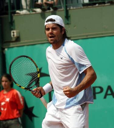 Juan Pablo Guzman (Argentinien) jubelt Tennis Herren French Open 2007, ATP Tour, Grand Slam Einzelbild Roland Garros Paris Tennis Herren French Open 2007, ATP Tour, Grand Slam Einzelbild Roland Garros Paris