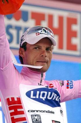 Danilo di Luca (Italien Liquigas) im rosa Trikot des Gesamtführenden beim Giro d Italia 2007 - Radsport Herren Giro d Italia 2007, dItalia, ProTour, Straßenradsport, Straße, Rad Porträt 18. Etappe: Udine - Riese Pio Freude, Radsport Herren Giro d Italia 2007, dItalia, ProTour, Straßenradsport, Straße, Rad Porträt 18. Etappe: Udine - Riese Pio Freude,