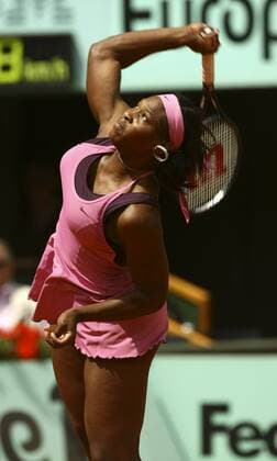 Serena Williams (USA) Tennis Damen French Open 2007, Grand Slam, WTA Tour Einzelbild Roland Garros Paris Dynamik, Tennis Damen French Open 2007, Grand Slam, WTA Tour Einzelbild Roland Garros Paris Dynamik,