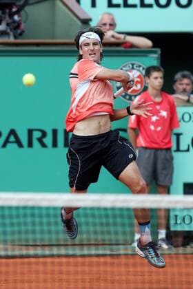 Tommy Robredo (Spanien) Tennis Herren French Open 2007, Grand Slam, ATP Tour Einzelbild Roland Garros Paris Dynamik, Tennis Herren French Open 2007, Grand Slam, ATP Tour Einzelbild Roland Garros Paris Dynamik,