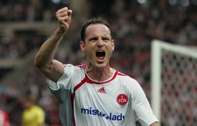 Markus Schroth (Nürnberg) - Torjubel Fußball 1. BL Herren DFB Pokal 2006 2007, Pokalspiel, Finale Endspiel 1. FC Nürnberg, Vdig Einzelbild Pokalfinale Pokalendspiel Berlin Freude, Begeisterung, Fußball 1. BL Herren DFB Pokal 2006 2007, Pokalspiel, Finale Endspiel 1. FC Nürnberg, Vdig Einzelbild Pokalfinale Pokalendspiel Berlin Freude, Begeisterung,
