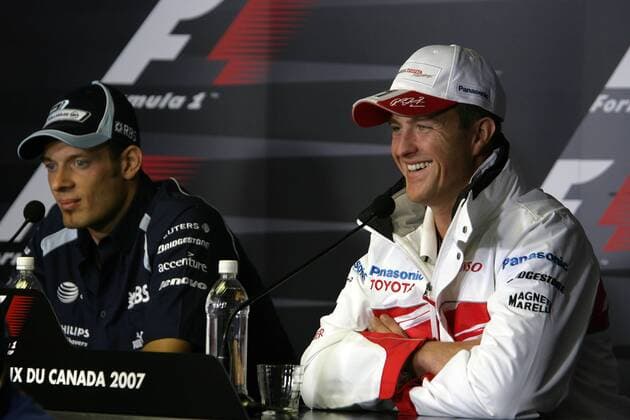 Ralf Schumacher (Deutschland Toyota, re.) und Alexander Wurz (Österreich Williams) während der Pressekonferenz - Motorsport Grand Prix Herren Großer Preis von Kanada 2007, Formel 1 Weltmeisterschaft, F1, F, GP, WM Gruppe Montreal Motorsport Grand Prix Herren Großer Preis von Kanada 2007, Formel 1 Weltmeisterschaft, F1, F, GP, WM Gruppe Montreal
