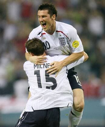 David Nugent (re.) und James Milner (beide England U 21) - Torjubel - Fußball Länderspiel Herren U21 EM 2007, Nationalmannschaft, Nationaltrikot Gruppe B, Vdig Gruppe Arnheim Freude, Begeisterung, Fußball Länderspiel Herren U21 EM 2007, Nationalmannschaft, Nationaltrikot Gruppe B, Vdig Gruppe Arnheim Freude, Begeisterung,