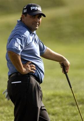 Angel Cabrera (Argentinien) nachdenklich -  (OAK20070616324) Golf Herren US Open 2007, PGA Tour Einzelbild Oakmont Nachdenklichkeit, Golf Herren US Open 2007, PGA Tour Einzelbild Oakmont Nachdenklichkeit,