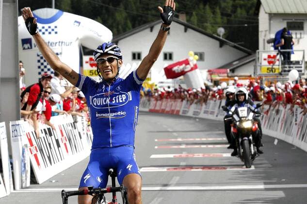 Alessandro Proni (Italien Quick Step Innergetic) gewinnt die 3. Etappe der Tour de Suisse 2007 -  Radsport Herren Tour de Suisse 2007, ProTour, Straßenradsport, Straße, Rad Einzelbild 3. Etappe: Brunnen - Nauders Freude, Radsport Herren Tour de Suisse 2007, ProTour, Straßenradsport, Straße, Rad Einzelbild 3. Etappe: Brunnen - Nauders Freude,