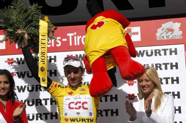 Fabian Cancellara (Schweiz CSC) ist Gesamtführender nach der 3. Etappe der Tour de Suisse 2007 -  Radsport Herren Tour de Suisse 2007, ProTour, Straßenradsport, Straße, Rad, Fleurop Gruppe 3. Etappe: Brunnen - Nauders Freude, Radsport Herren Tour de Suisse 2007, ProTour, Straßenradsport, Straße, Rad, Fleurop Gruppe 3. Etappe: Brunnen - Nauders Freude,