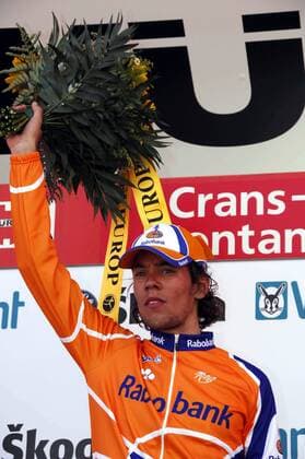 Thomas Dekker (Niederlande Rabobank) gewinnt die 6. Etappe der Tour de Suisse 2007 -  Radsport Herren Tour de Suisse 2007, ProTour, Straßenradsport, Straße, Rad Einzelbild 6. Etappe: Gibuiasco - Crans Montana Radsport Herren Tour de Suisse 2007, ProTour, Straßenradsport, Straße, Rad Einzelbild 6. Etappe: Gibuiasco - Crans Montana