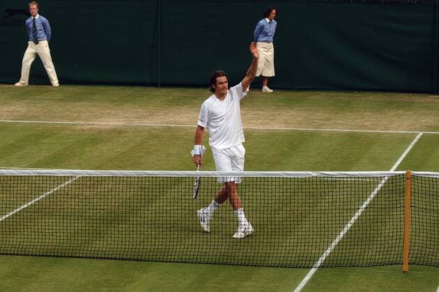 Thomas Haas (Deutschland) bedankt sich bei den Anhängern - Tennis Herren All England Championships 2007, Grand Slam, ATP Tour, Rasen, Rasenplatz, Rasentennis, Rasenturnier Totale Wimbledon London Tennis Herren All England Championships 2007, Grand Slam, ATP Tour, Rasen, Rasenplatz, Rasentennis, Rasenturnier Totale Wimbledon London