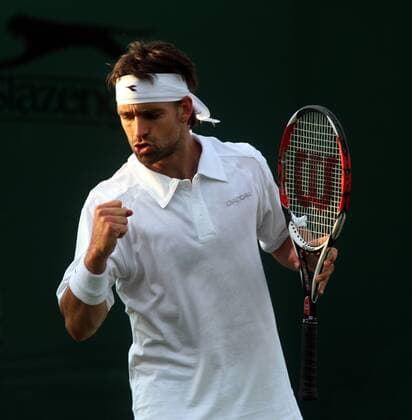Nicolas Kiefer (Deutschland) jubelt Tennis Herren All England Championships 2007, Grand Slam, ATP Tour Einzelbild Wimbledon London Freude, Tennis Herren All England Championships 2007, Grand Slam, ATP Tour Einzelbild Wimbledon London Freude,
