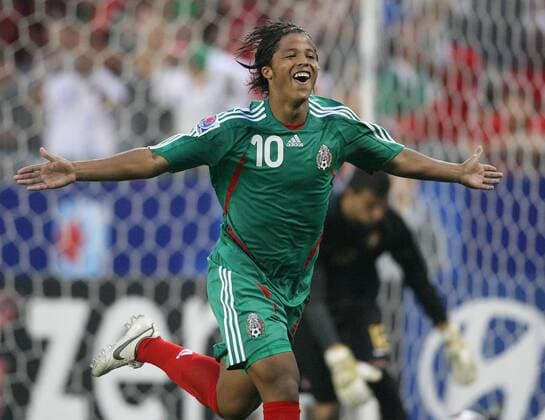 Giovani Dos Santos (Mexiko, U20) - Torjubel Fußball Länderspiel Herren U20 WM 2007, U 20, Nationalmannschaft, Nationaltrikot, Gruppe C, Mexiko Einzelbild o0 Junioren Toronto Freude, Fußball Länderspiel Herren U20 WM 2007, U 20, Nationalmannschaft, Nationaltrikot, Gruppe C, Mexiko Einzelbild o0 Junioren Toronto Freude,
