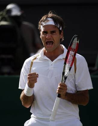 Roger Federer (Schweiz) - Jubel Tennis Herren All England Championships 2007, Grand Slam, ATP Tour, Finale, Endspiel Einzelbild Wimbledon London Freude, Begeisterung, Tennis Herren All England Championships 2007, Grand Slam, ATP Tour, Finale, Endspiel Einzelbild Wimbledon London Freude, Begeisterung,