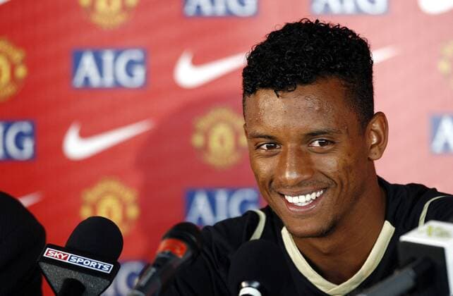 Neuzugang Nani (Manchester United) gut gelaunt - EDITORIAL USE ONLY. No use with unauthorised audio, video, data, fixture lists, club league logos or live services. Online in-match use limited to 120 images, no video emulation. No use in betting, games or single club league player publications. Fußball Herren English Premier League 2007 2008, 1. Englische Liga, Manchester United, ManU Porträt Manchester Fußball Herren English Premier League 2007 2008, 1. Englische Liga, Manchester United, ManU Porträt Manchester