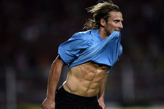 Diego Forlan (Uruguay) - Torjubel -  (pan21131) Fußball Länderspiel Herren Copa America 2007, Südamerika, Südamerikameisterschaft, Meisterschaft, Viertelfinale, Nationalteam Einzelbild San Cristobal Kraft Freude, Fußball Länderspiel Herren Copa America 2007, Südamerika, Südamerikameisterschaft, Meisterschaft, Viertelfinale, Nationalteam Einzelbild San Cristobal Kraft Freude,  